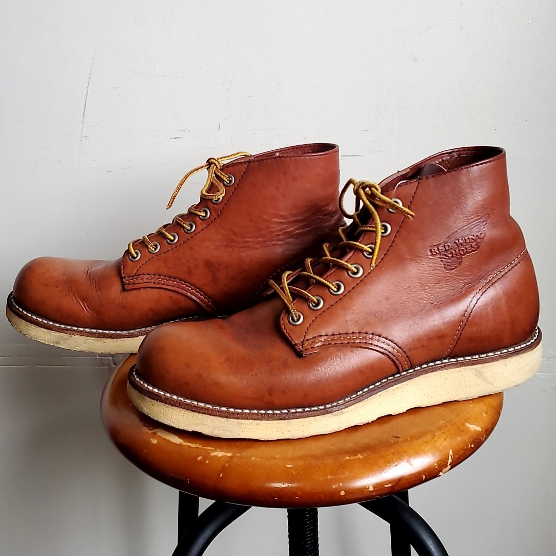 959◆レッドウィング REDWING 8166 アイリッシュセッターブーツ 8D 26㎝位 赤茶系 現行タグ プレーントゥ 中古 USED_画像3