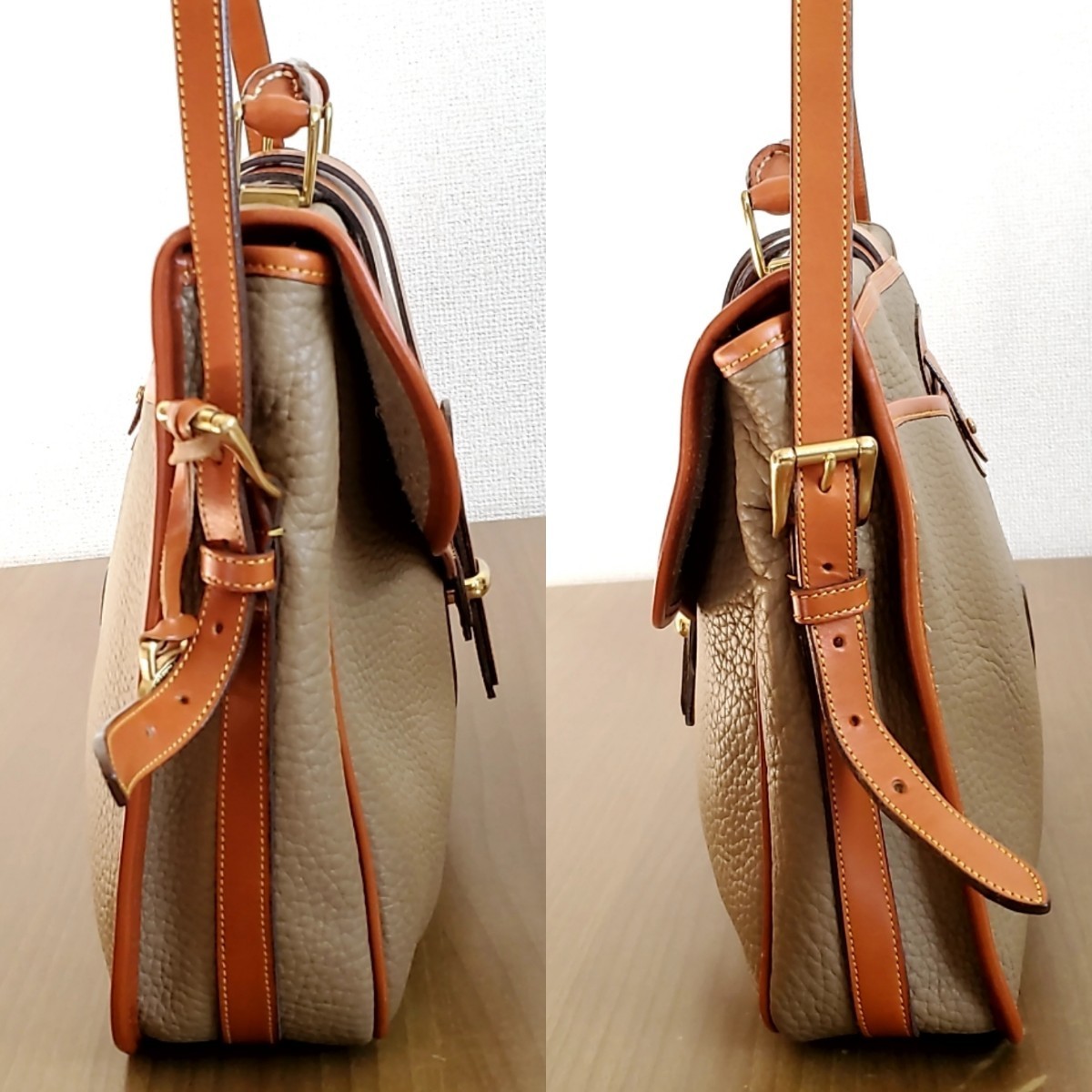 982◆USA製 ドゥーニーアンドバーク DOONEY&BOURKE ビジネスバッグ 2WAYショルダーバッグ グレインレザー 中古 USED 古着 vintage　_画像5