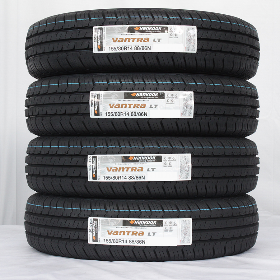 155/80R14 88/86N HANKOOK ハンコック VANTRA LT RA18 21年製 正規品 送料無料 4本セット税込 \16,800より 2_画像1