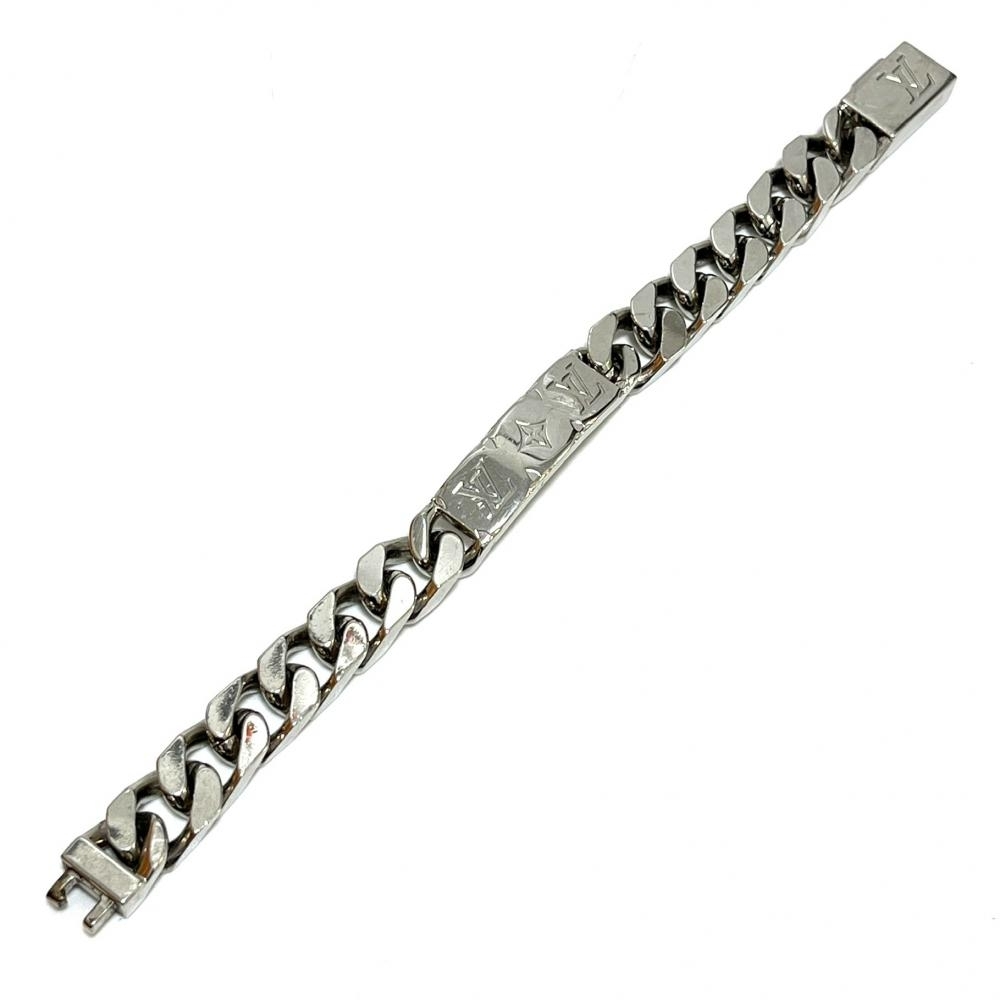 [Louis Vuitton] Louis Vuitton M00269 monogram chain bracele silver color plating flat men's accessory 