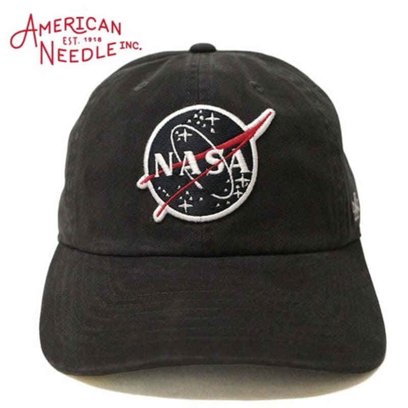 送料無料 AMERICAN NEEDLE アメリカンニードル ベースボールキャップ NASA ナサ ワッペン 帽子 キャップ 宇宙 黒 ブラック_画像2