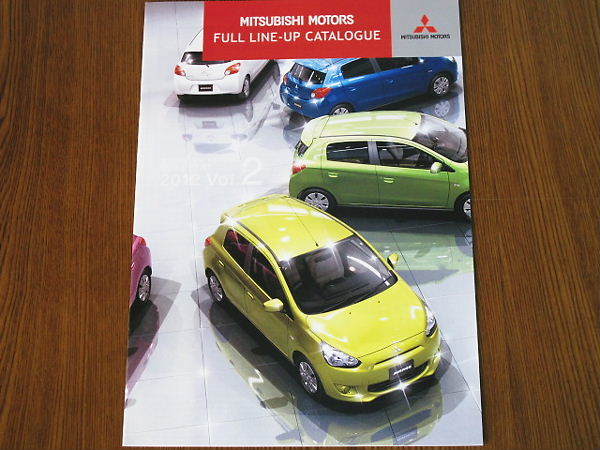 ** Mitsubishi Mirage 2012 year 8 month version catalog new goods **