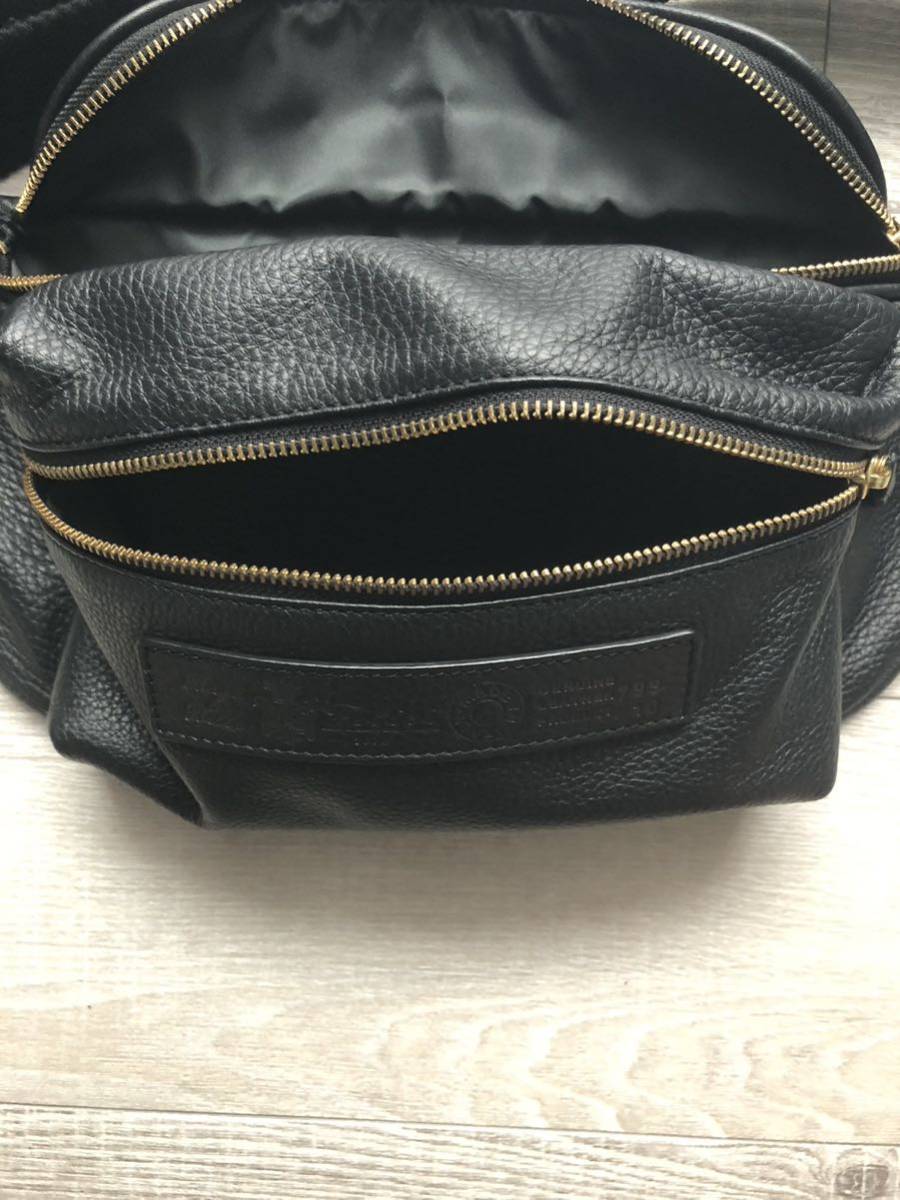 【Felisi】フェリージ ウエストバッグ（ショルダーバッグ） レザー ブラック 専用袋付き モデル名799/10/LD+DS_画像4