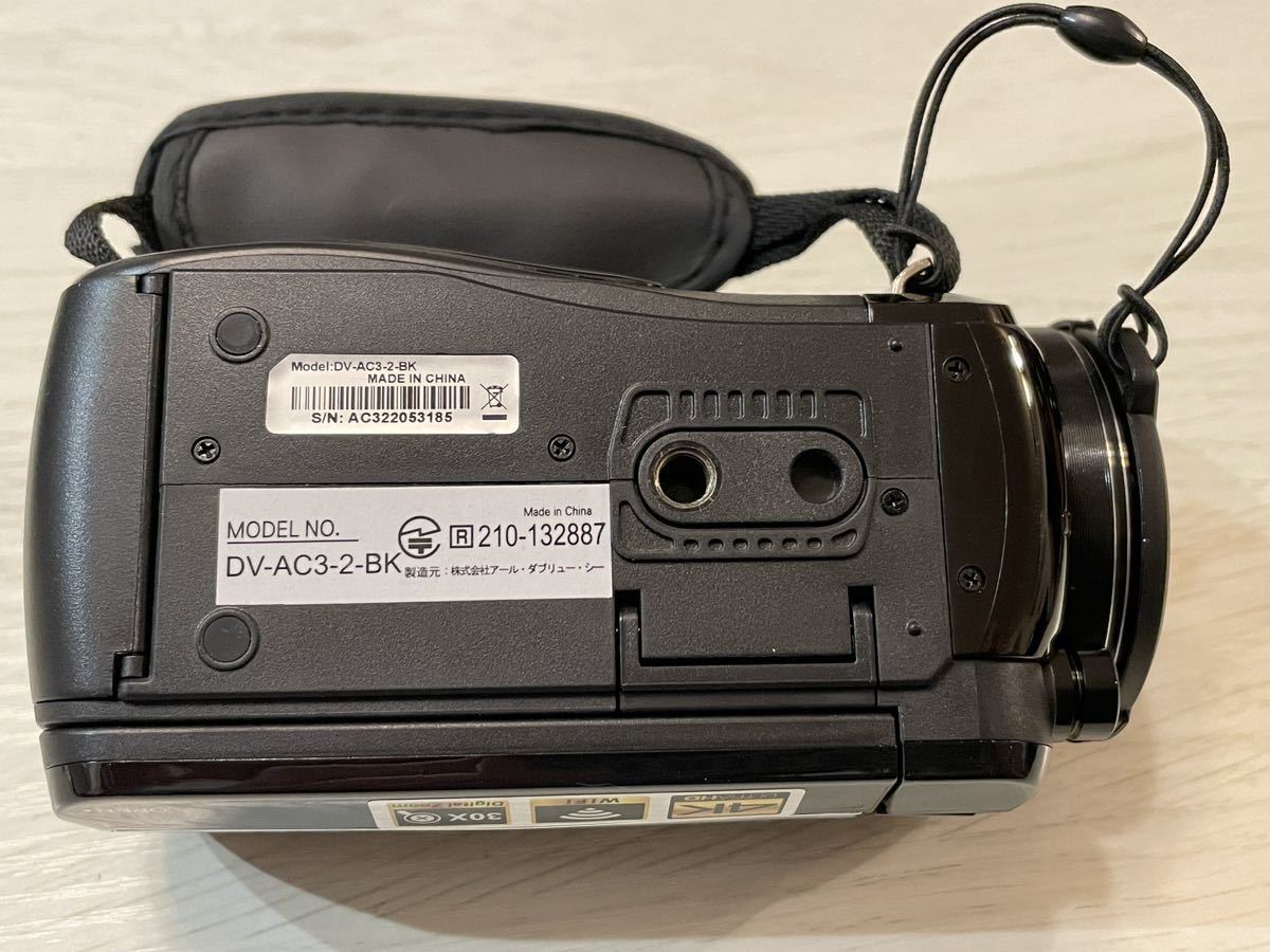 動作確認済み！4Kビデオカメラ DV-AC3-2-BK SONY製ExmorRS CMOSイメージセンサー搭載　ドンキホーテ 付属品あり_画像7