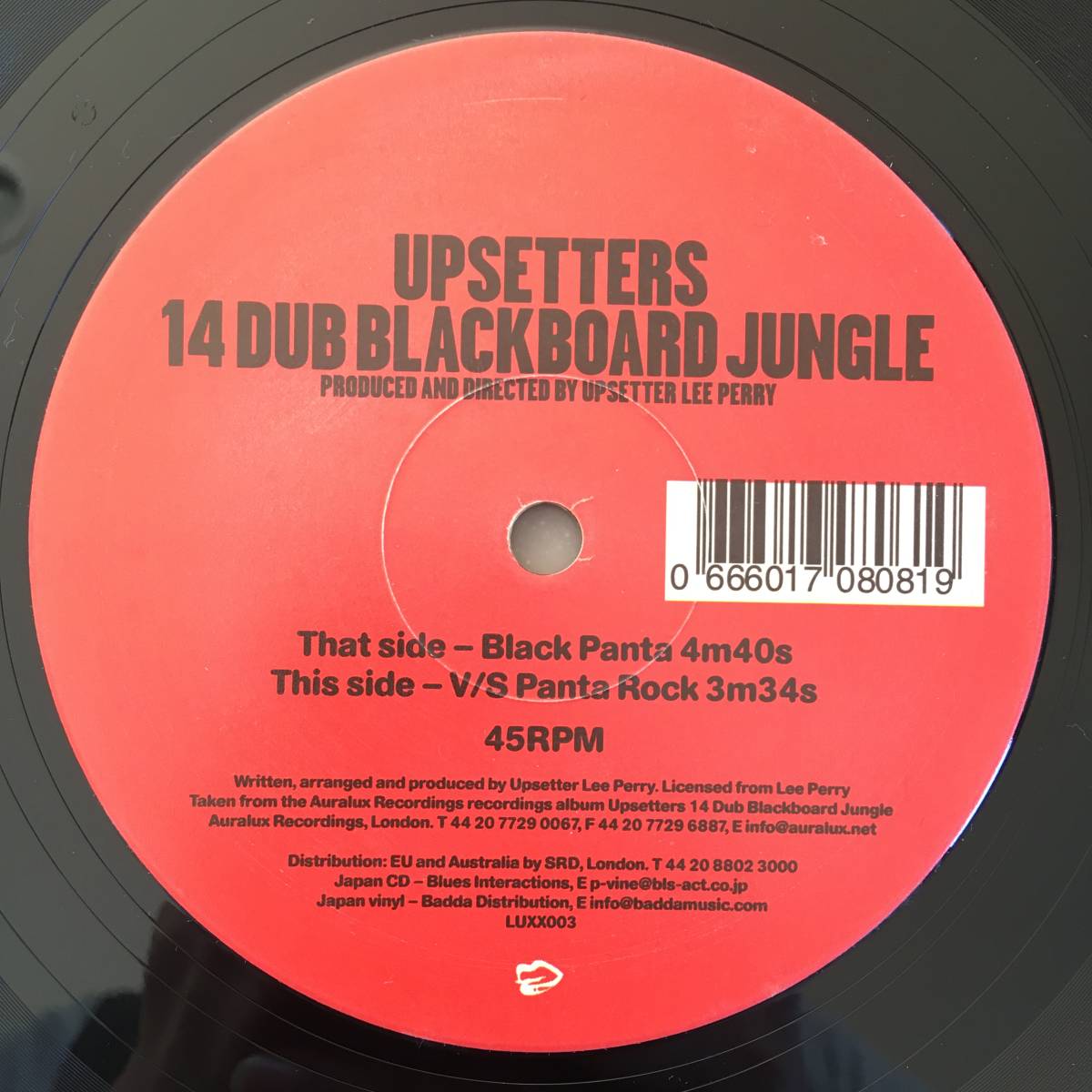 The Upsetters / Black Panta　[Auralux Recordings - LUXX003]_画像1