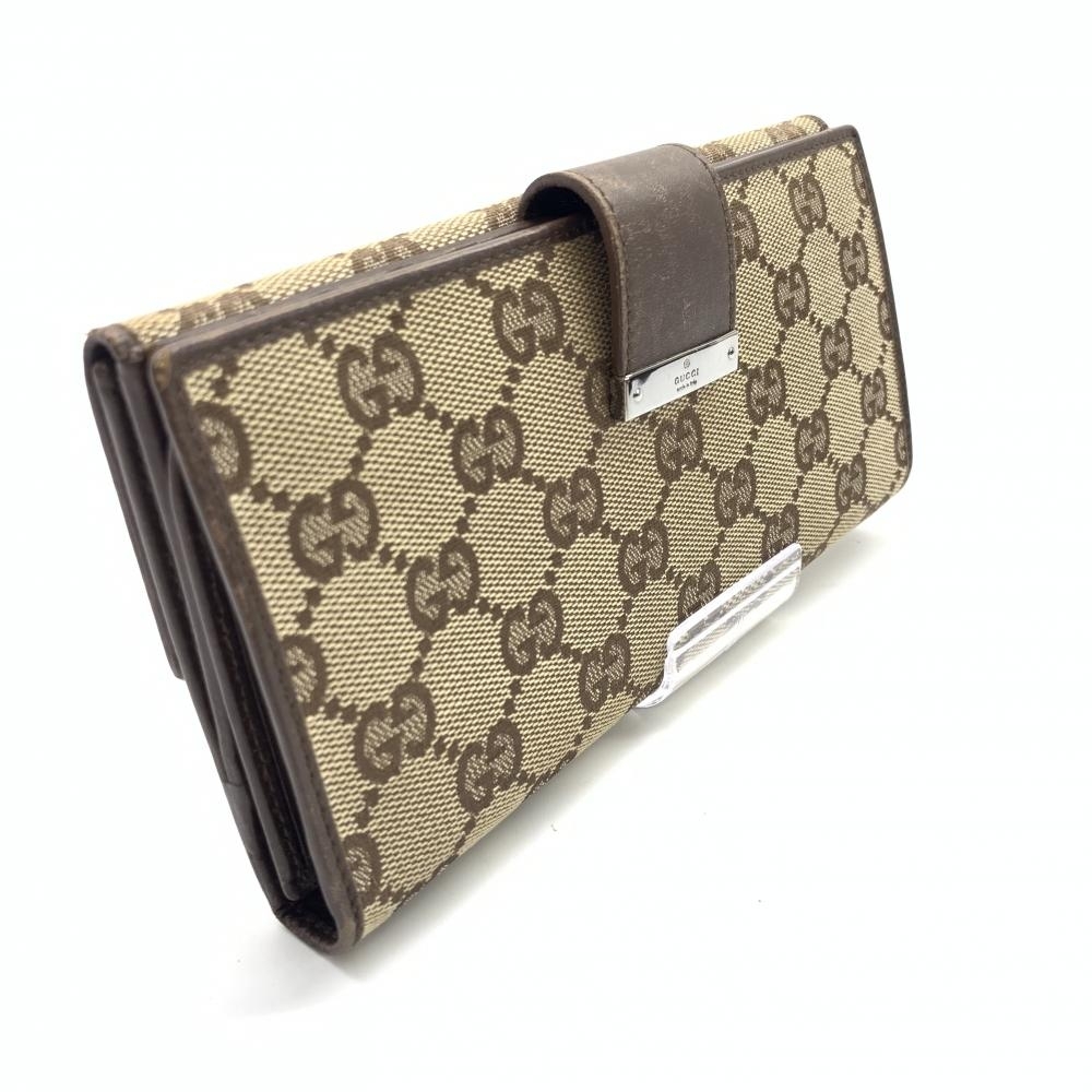 GUCCI グッチ 74210・2888 GGキャンバス Wホック長財布 ベージュ GUCCI グッチ 74210・2888 GGキャンバス Wホック長財布 ベージュ