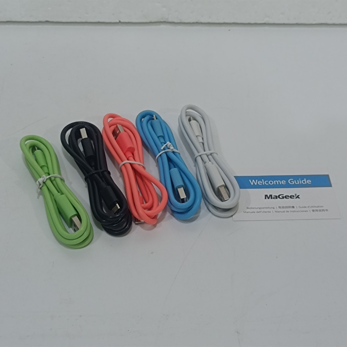 5本セット MaGeek USB Type-C ケーブル USB-A & USB-C 2.0 ケーブル 高速同期と充電 ケーブル 1.0m 黒白緑青ピンク y1101-1_画像1