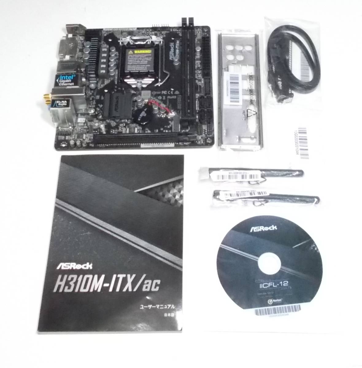 ASRock　H310M-ITX/ac　LGA1151　Wi-Fi & Bluetooth　BIOSバージョンP4.20　Mini-ITXマザーボード　動作品　即決　送料無料_画像3