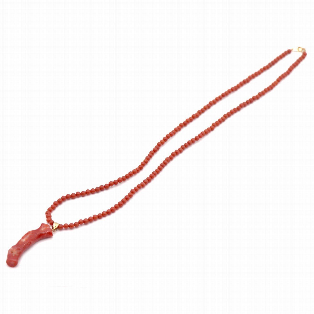 経典 赤珊瑚ネックレス・サンゴ・コーラル・アクセサリー・18金・No.210320-30・梱包サイズ60 コーラル、サンゴ