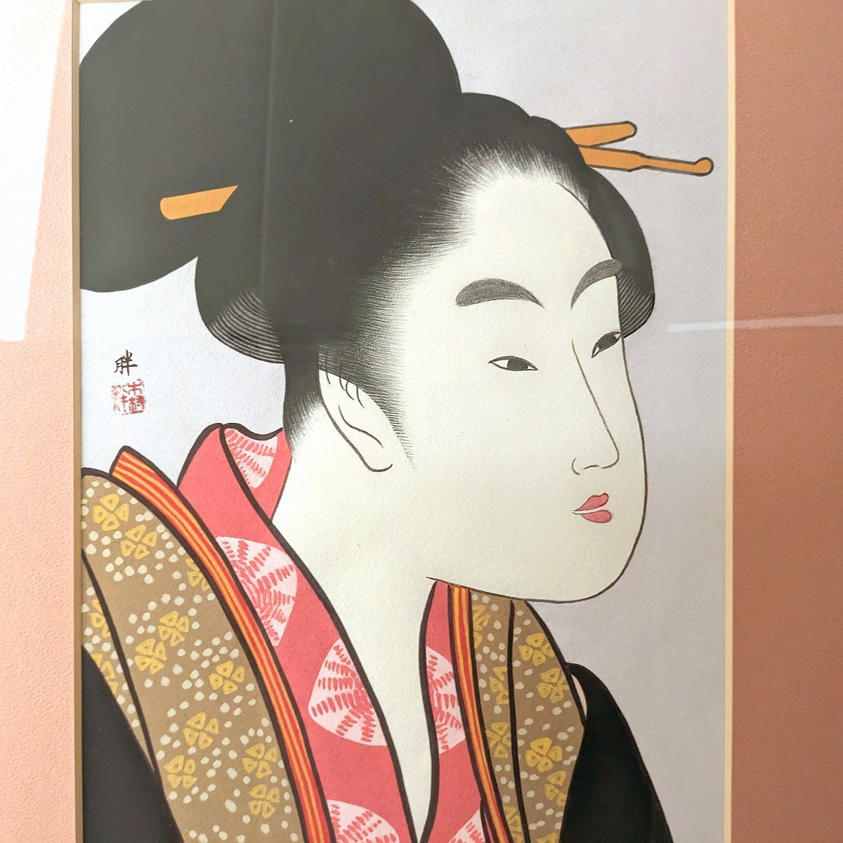 木村胖・浮世絵・美人画・複製・No.230611-09・梱包サイズ100_画像2