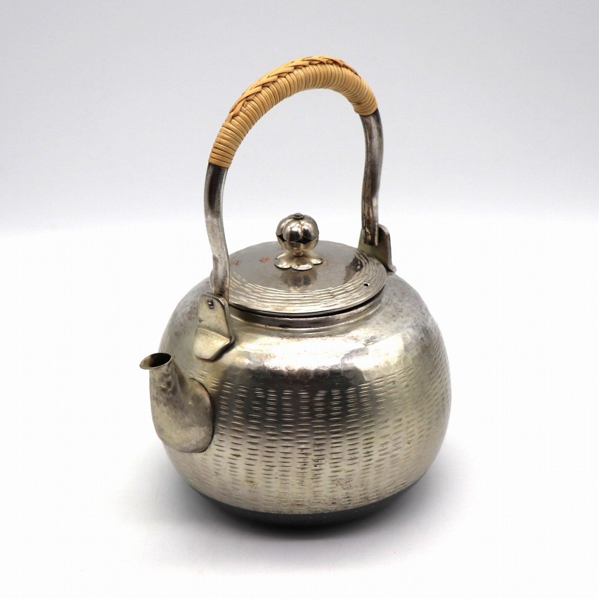 丸型湯沸し・銀瓶・茶道具・底黒・No.210410-109・梱包サイズ80