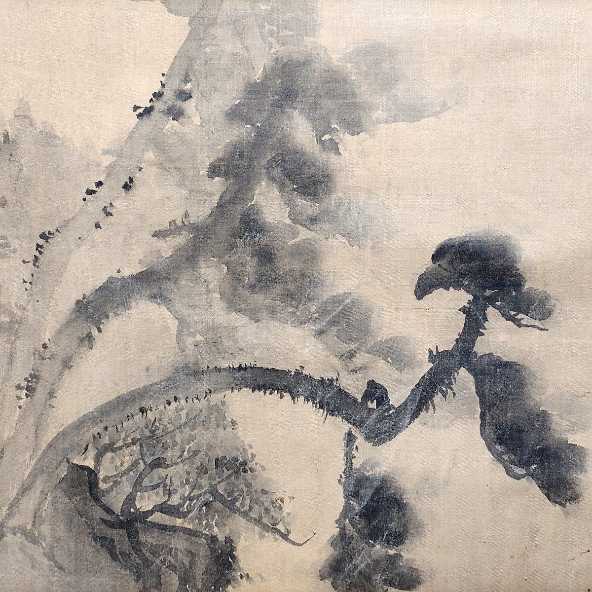 竹園・水墨画・掛軸・No.230511-13・梱包サイズ80_画像3