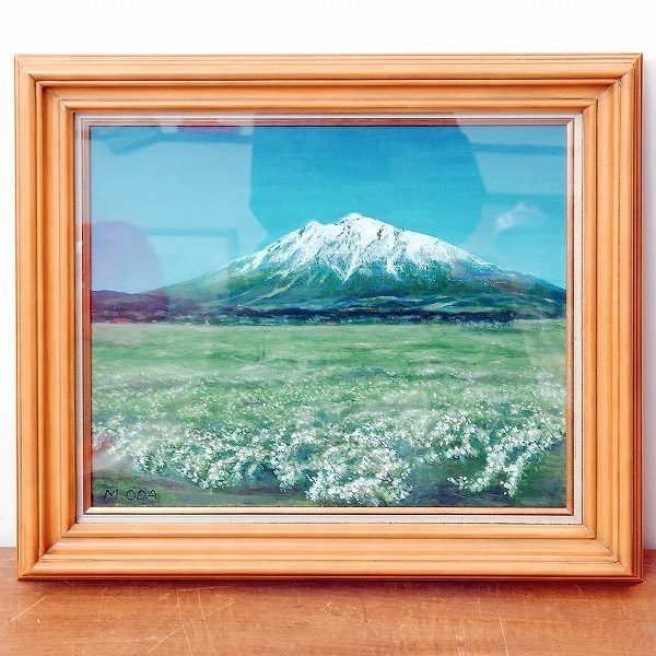 M.ODA・油絵・額入『岩木山』・No.170429-17・梱包サイズ140_画像1
