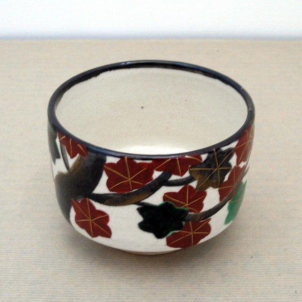 あなたにおすすめの商品 清水焼・楓絵・抹茶碗・No.150727-31・梱包サイズ60 茶碗