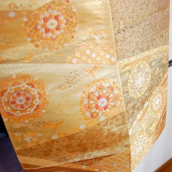 六通・正絹・純金箔糸・袋帯・No.170514-28・梱包サイズ60_画像3