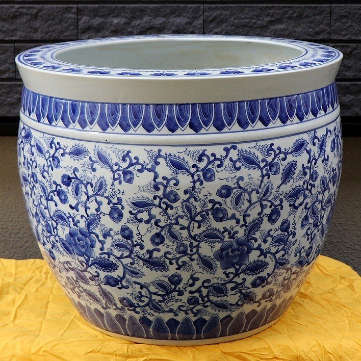 あなたにおすすめの商品 火鉢・陶器・No.200708-215・梱包サイズ160 染付