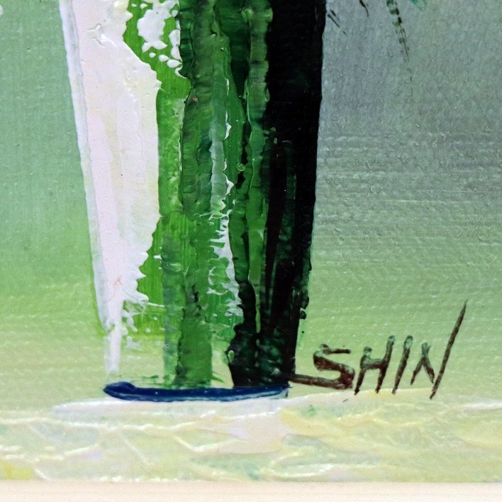 SHIN・油彩画・花・No.190411-114・梱包サイズ80_画像4