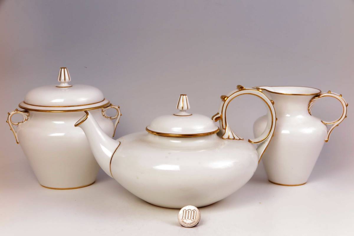  セーブル 　　　豪華金彩 Teapot ＆ Creamer & Sugar Box 　　= 　(1級品)　貴重品です。_画像5