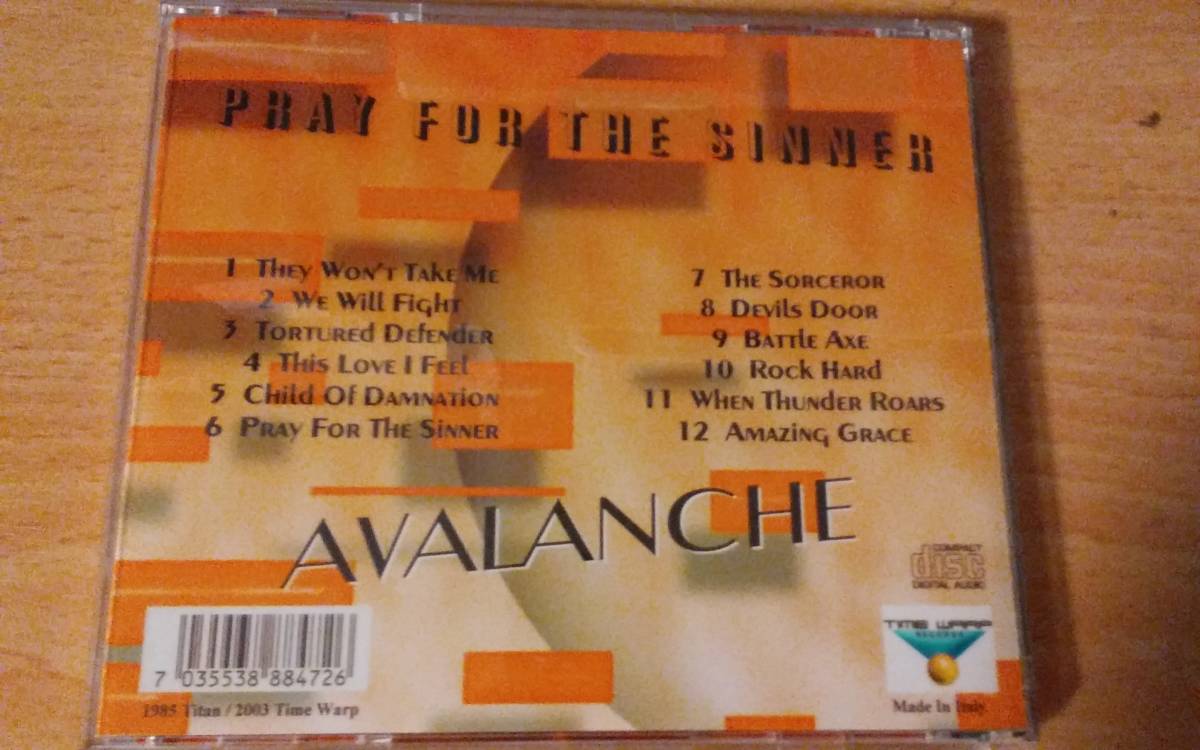 【80sメタル】ex-VYPER！AVALANCHEの85年Pray For The Sinner。_画像3