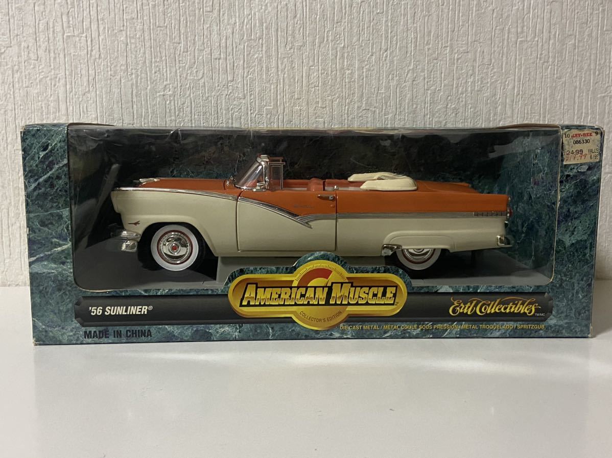 アーテル アメリカンマッスル 1/18 1959 フォード サンライナー ベージュ オレンジ ERTL AMERICAN MUSCLE FORD SUNLINER_画像1