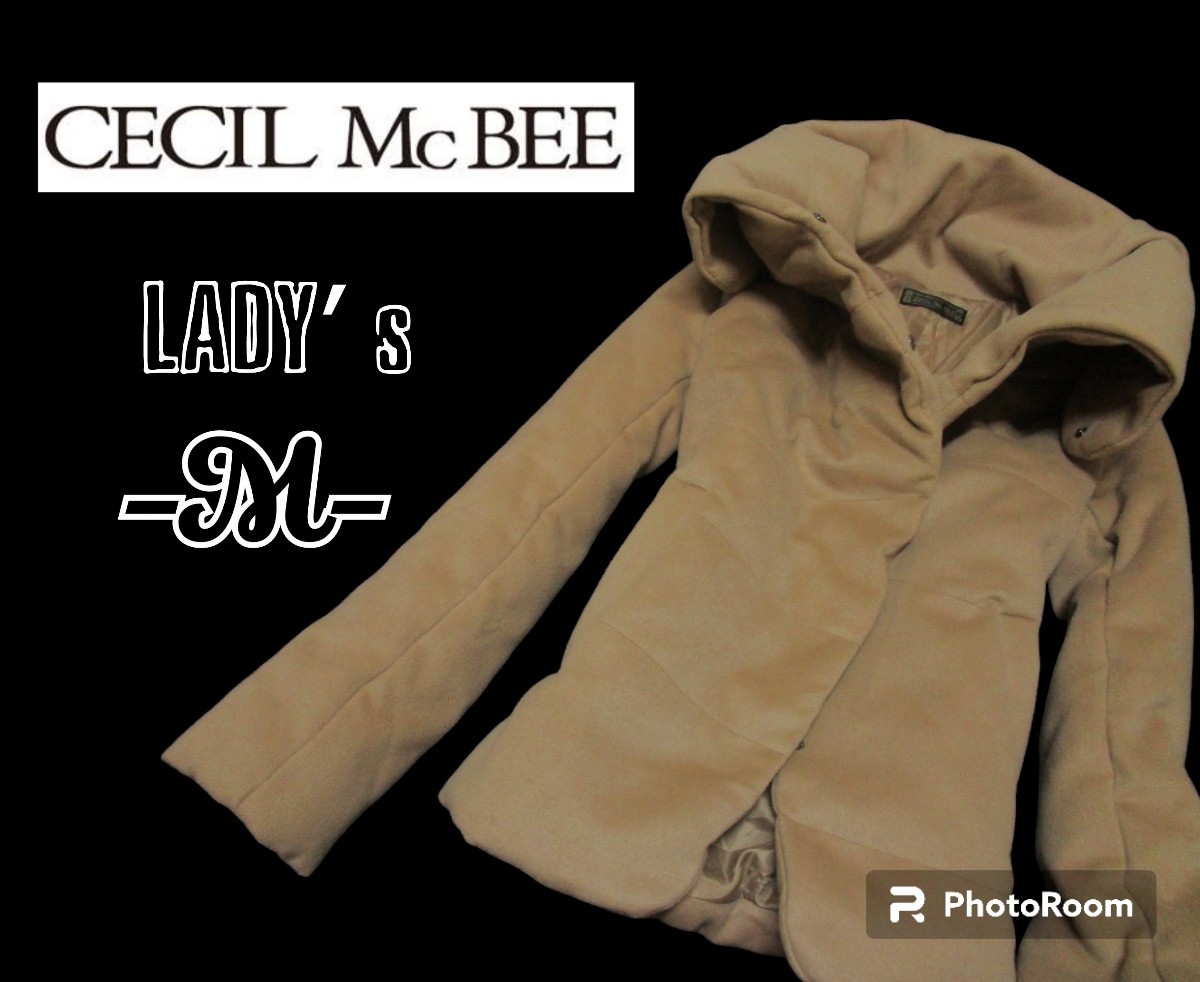 美品レディースM◇CECIL MC BEE◇コクーンジャケット_画像1