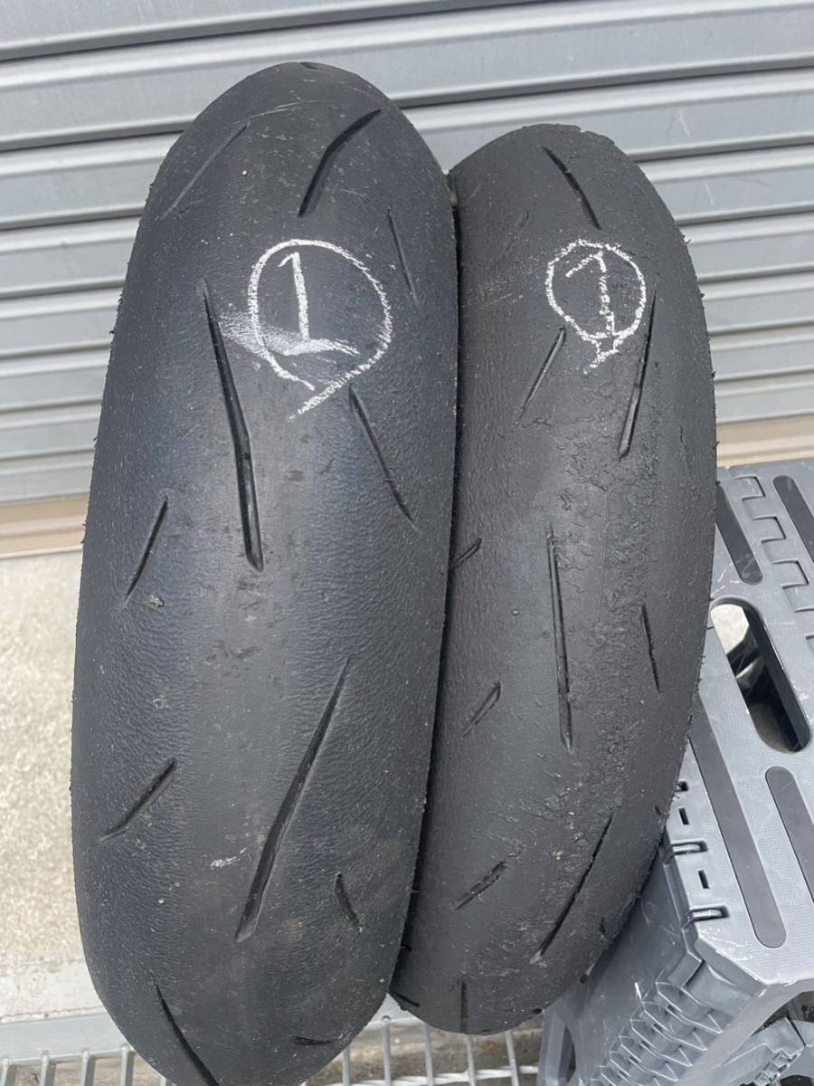 中古　ダンロップ　α13sp 110/70R17 140/70R17 CBR250R 前後セット　①_画像1