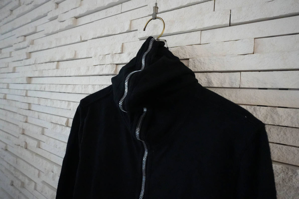 【美品】Rick Owens Drkshdw Gimp Hoodie リックオウエンス ダークシャドウ ウェイブ加工 フルジップパーカー サイズS 黒 ブラック_画像2