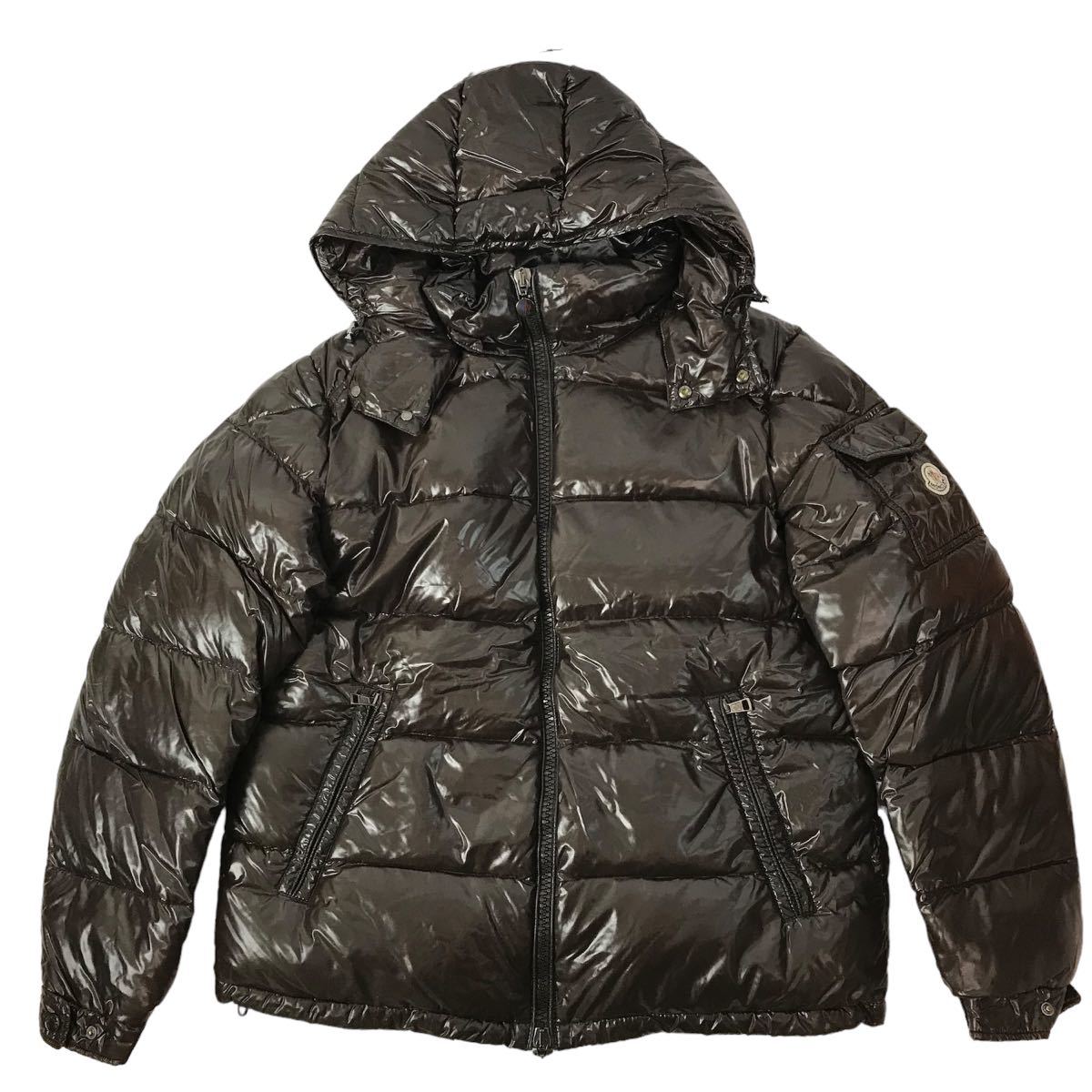 f343 正規品 MONCLER 定番人気モデル MAYA モンクレール ダウンジャケット サイズ5 ダークブラウン マヤ レディース 難あり_画像4