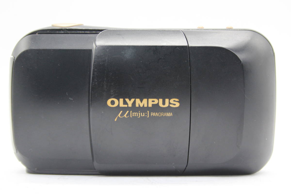 【返品保証】 オリンパス Olympus μ mju PANORAMA ブラック 35mm F3.5 コンパクトカメラ s5623_画像2