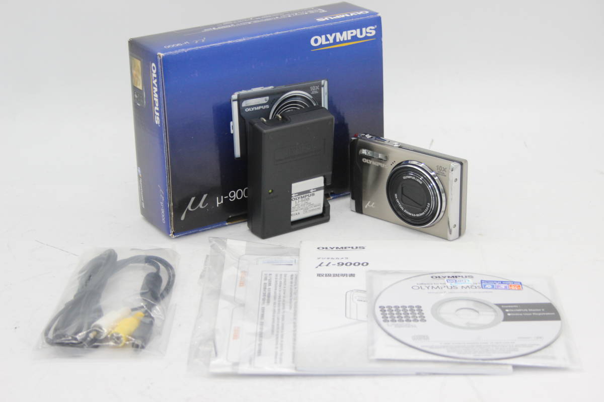 【美品 返品保証】 【元箱付き】オリンパス Olympus μ-9000 10x バッテリー チャージャー付き コンパクトデジタルカメラ s5749_画像1