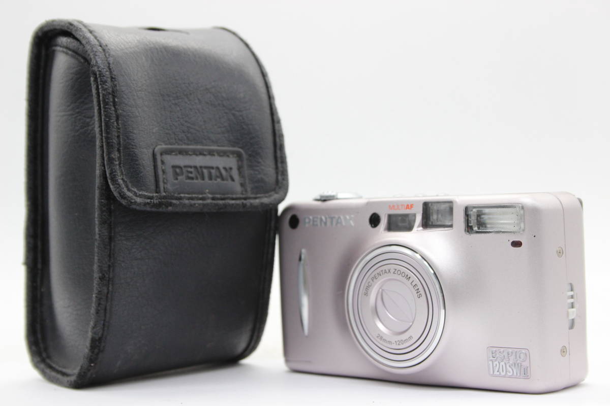 【返品保証】 ペンタックス Pentax ESPIO 120 SW II ピンク 28-120mm ソフトケース付き コンパクトカメラ s6324