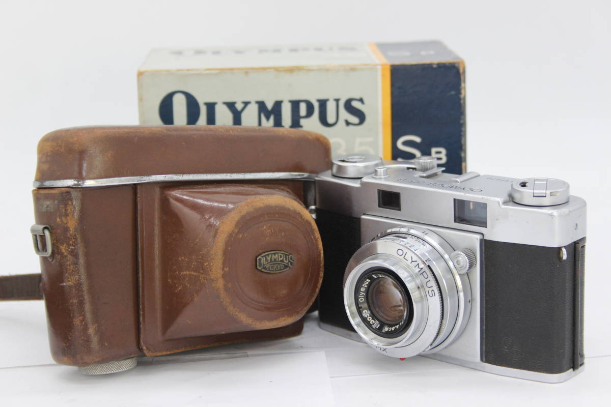 【返品保証】 【元箱付き】オリンパス Olympus 35-S E.Zuiko F.C. 4.8cm F2.8 ケース付き カメラ s6334