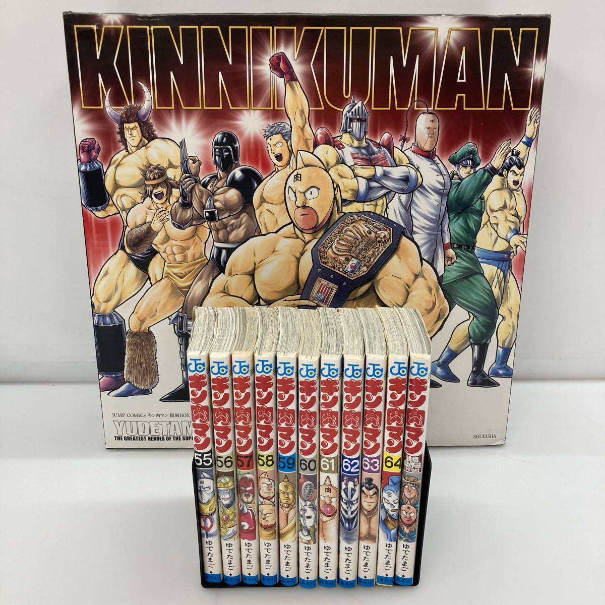 No.2466 ★1円～【続巻】キン肉マン 1～64+1巻 復刻BOX付き ゆでたまご 漫画 コミック 中古品_画像1