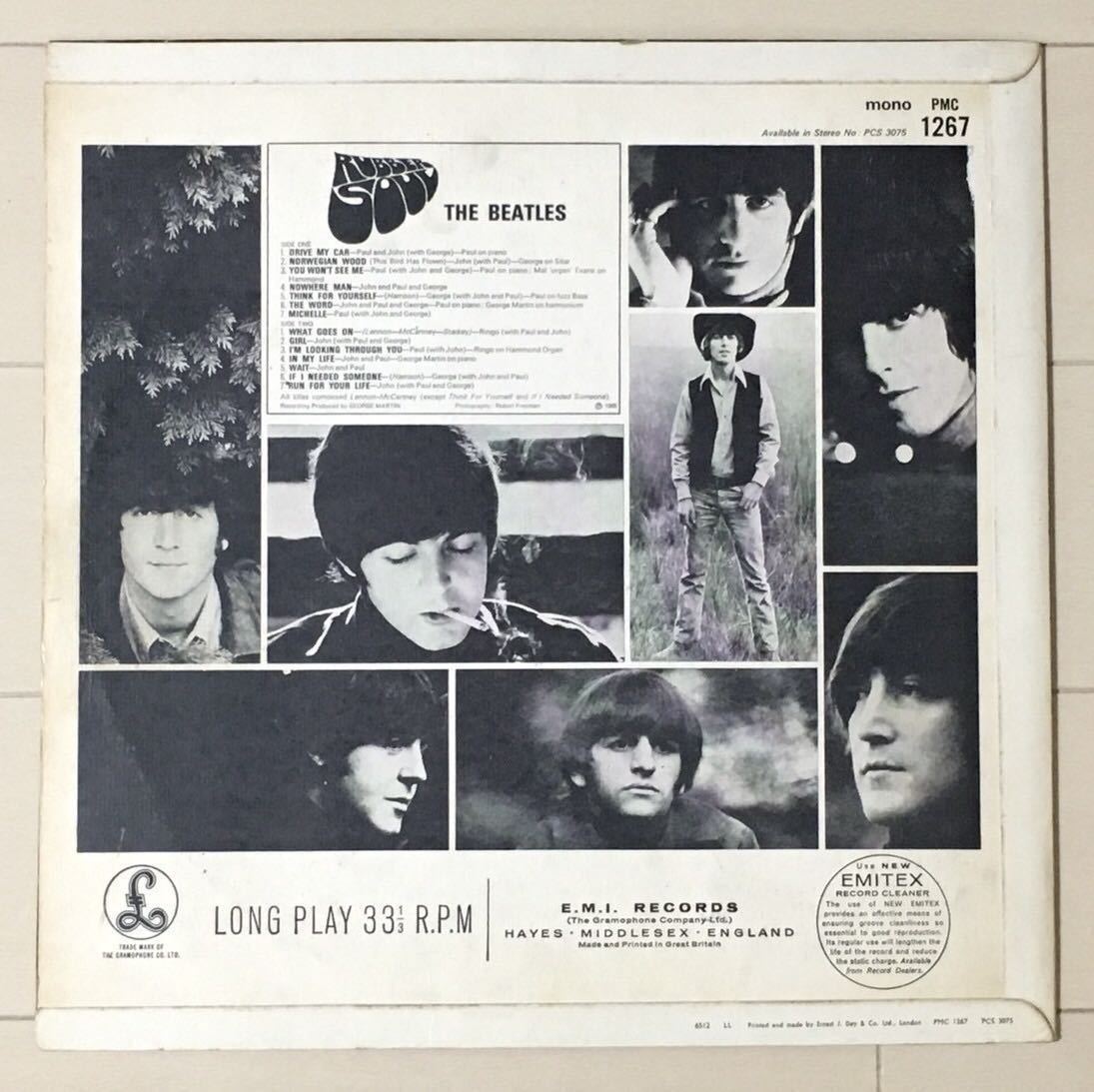 ラウドカット 英原盤 The Beatles Rubber Soul 1/1 Mono PMC1267 EJDジャケ ビートルズ ラバーソウル UKオリジナル_画像3