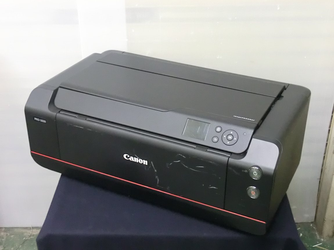 印刷枚数750枚以下 目詰まり無し Canon PRO-1000 大判プリンター A2ノビ対応 imagePROGRAF MBK・廃インク新品交換済_画像1