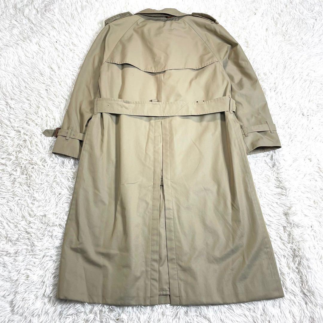 1円◆極美品 バーバリー ロンドン BURBERRY LONDON トレンチコート ロング丈 メガチェック ビジネス メンズ M ライナー ハニーベージュ_画像6