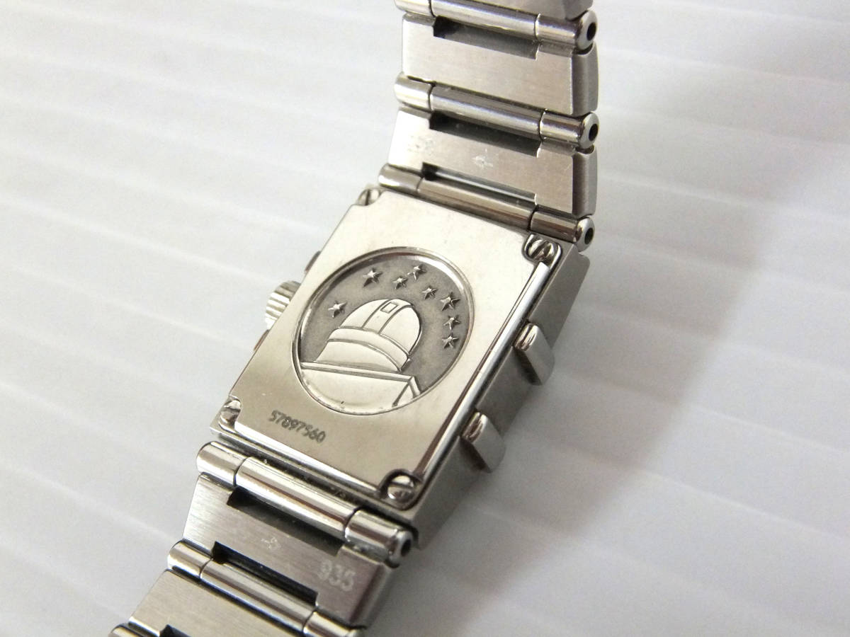 BB65 良品 オメガ 1535.71 コンステレーションカレ ホワイトシェル文字盤 28P ダイヤベゼル レディース 腕時計 クオーツ_画像5
