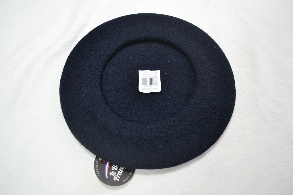 【新品未使用】Le Beret Francais キッズサイズ 子供 ウールベレー帽 フランス製 ネイビー紺_画像2