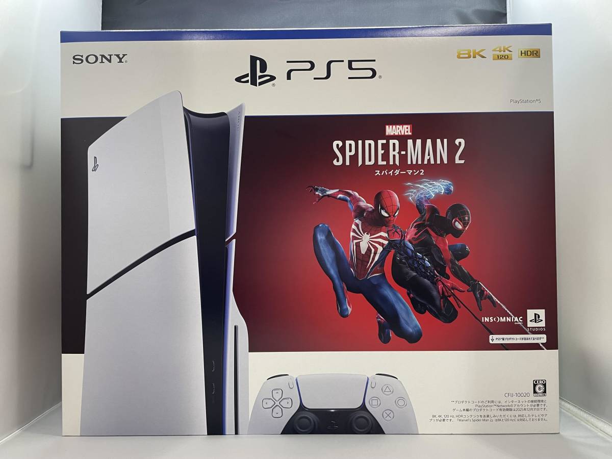 未使用 PS5 本体 PlayStation5 Marvel's Spider-Man 2 CFIJ-10020 プレイステーション5 マーブル スパイダーマン2 同梱版 G240103-3