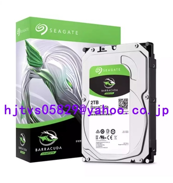 新品 Seagate BarraCuda 3.5インチ 2TB 内蔵ハードディスク 6Gb/s 256MB 7200rpm HDD_画像1