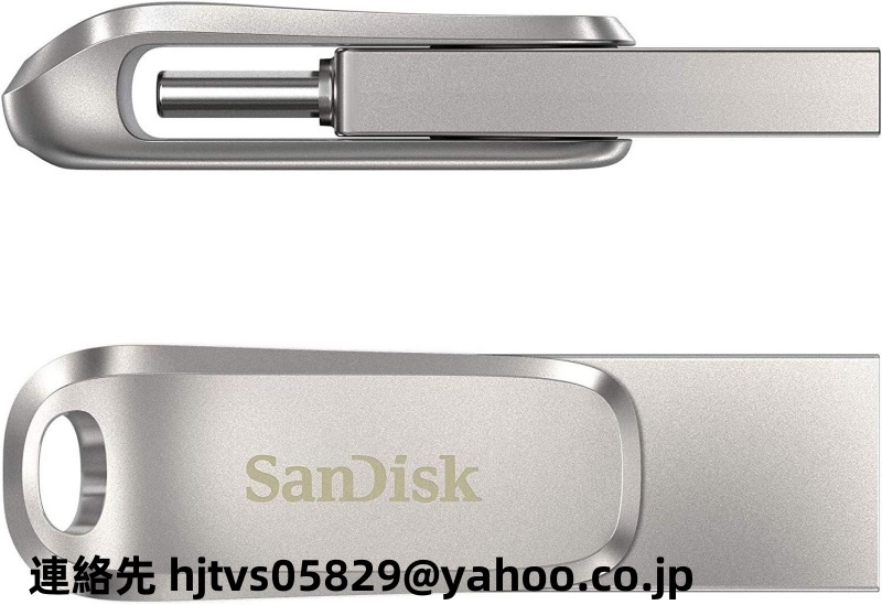 新品 SanDisk USBメモリー256GB USB3.1 Gen1-A/Type-C 両コネクタ搭載Ultra Dual Drive Luxe 回転式_画像3