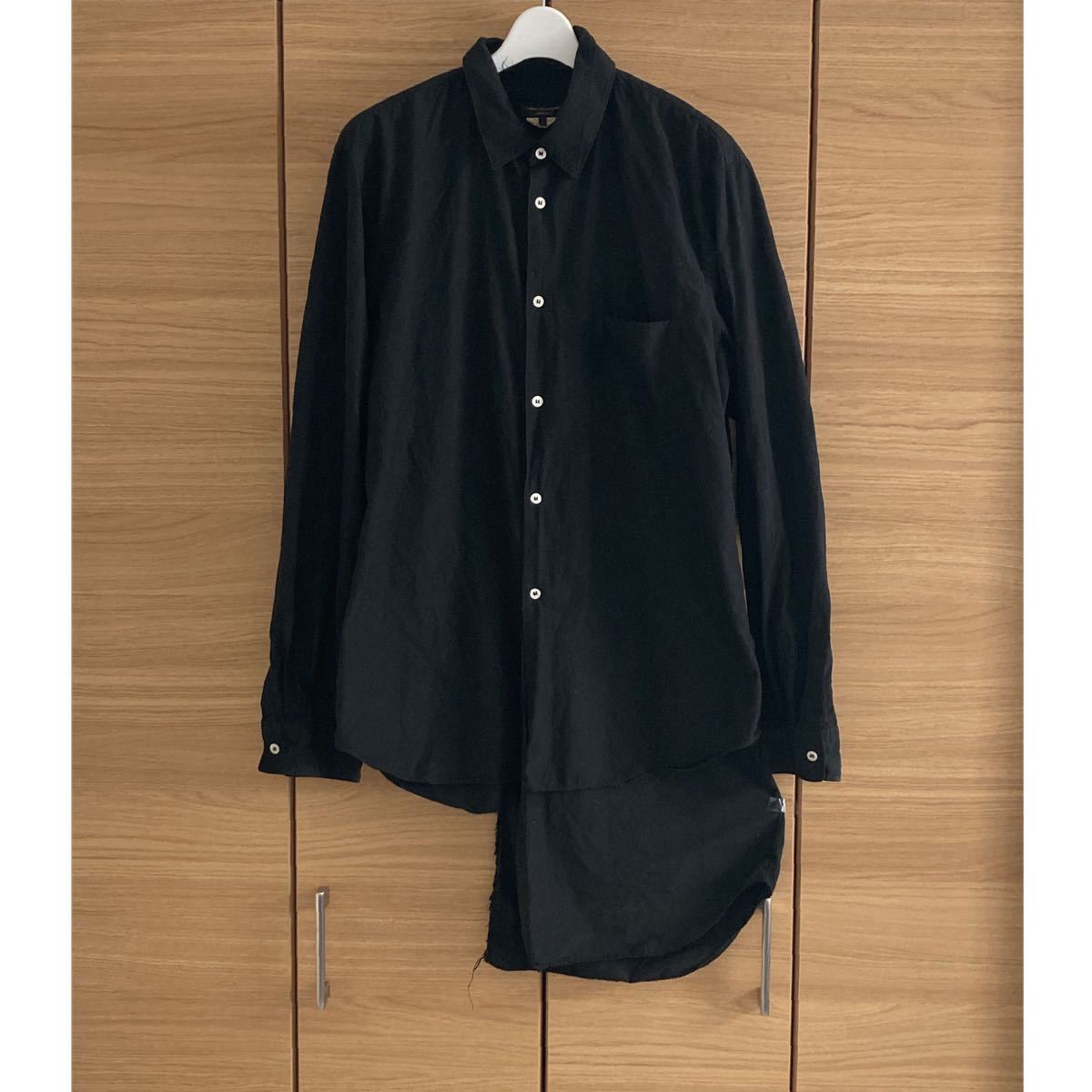 COMME des GARCONS HOMME PLUS 山口一郎着 ポリ縮絨 アシンメトリー レイヤード シャツ コムデギャルソン オム プリュス YI CDG DEUX SHIRT_画像1