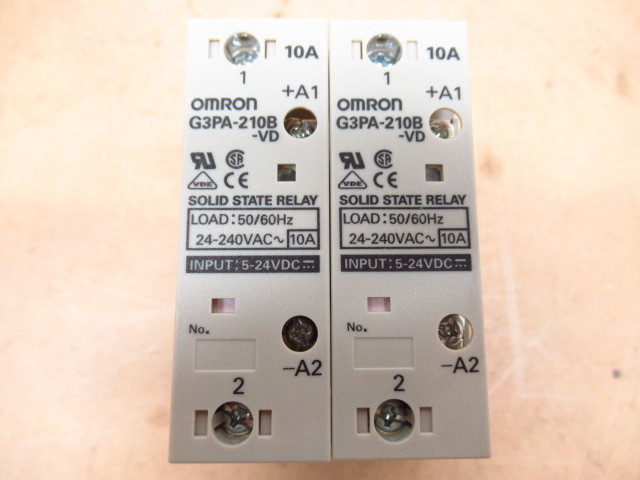 未使用品 OMRON オムロン ソリッドステートリレー G3PA-210B-VD 2個セット 管理6NT0107K-A02_画像6