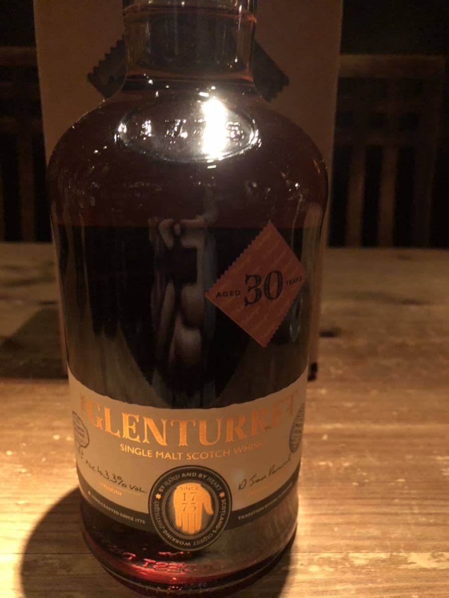 Glen Turret グレンタレット30年 旧ラベル シングルモルト ウイスキー 700ml 43.3% 箱付 _画像4