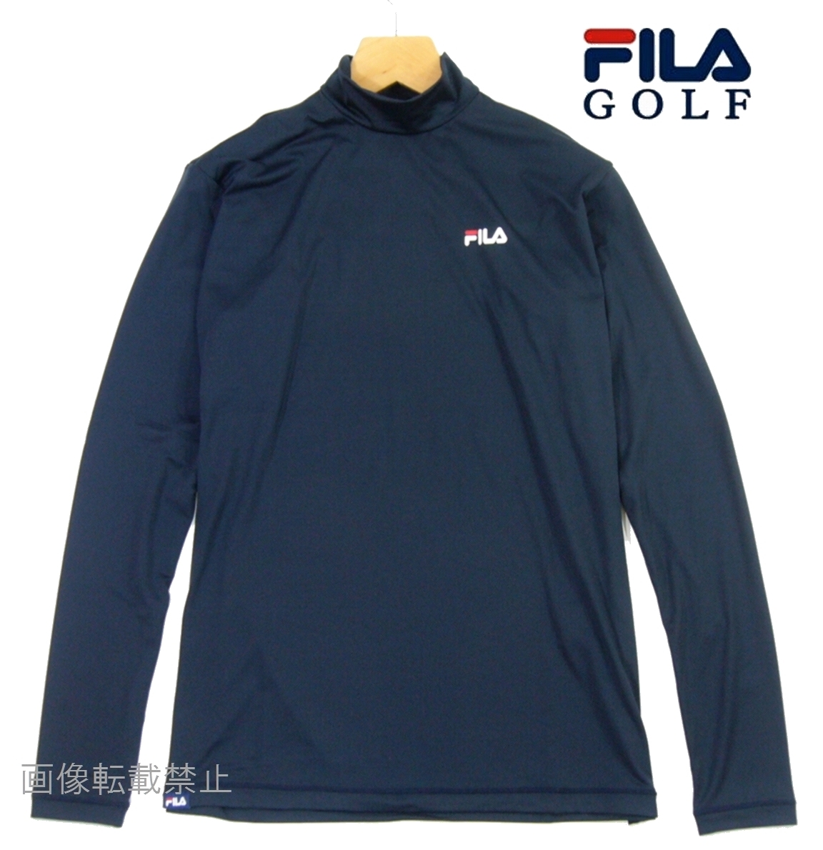 新品 フィラゴルフ FILA GOLF　ハイネック 長袖 シャツ　LL　紺 ネイビー　モックネック インナー アンダーシャツ ゴルフ_画像1