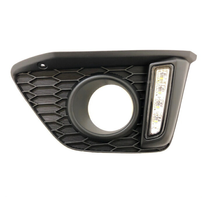 送料込 ホンダ フィット / ハイブリッド 2013- GK3 GK4 GK5 GK6 GP5 GP6 GP 前期 LED デイライト DRL フォグ フロント ガーニッシュ セット