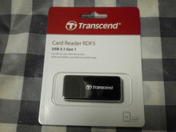 Transcend USB 3.0 Super Speed CARD READER (SD/SDHC UHS-I/SDXC UHS-I/microSDXC UHS-I OK) BLACK TS-RDF5K NO2