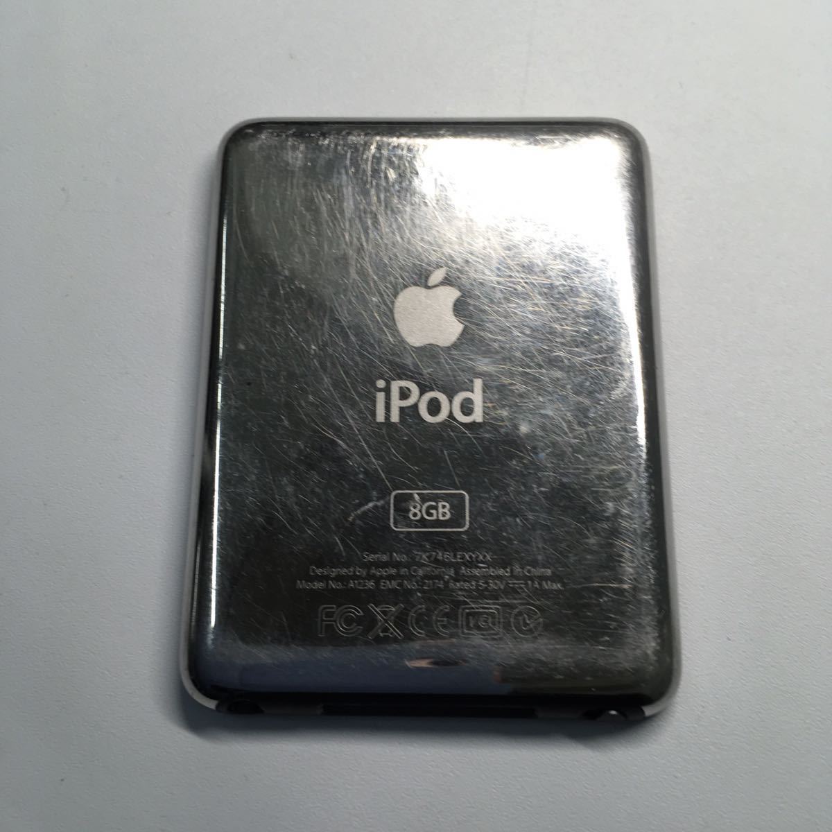 【1円スタート】Apple ipod nano 8GB 第3世代　ジャンク品 ブラック A1236【IK-1236】_画像6