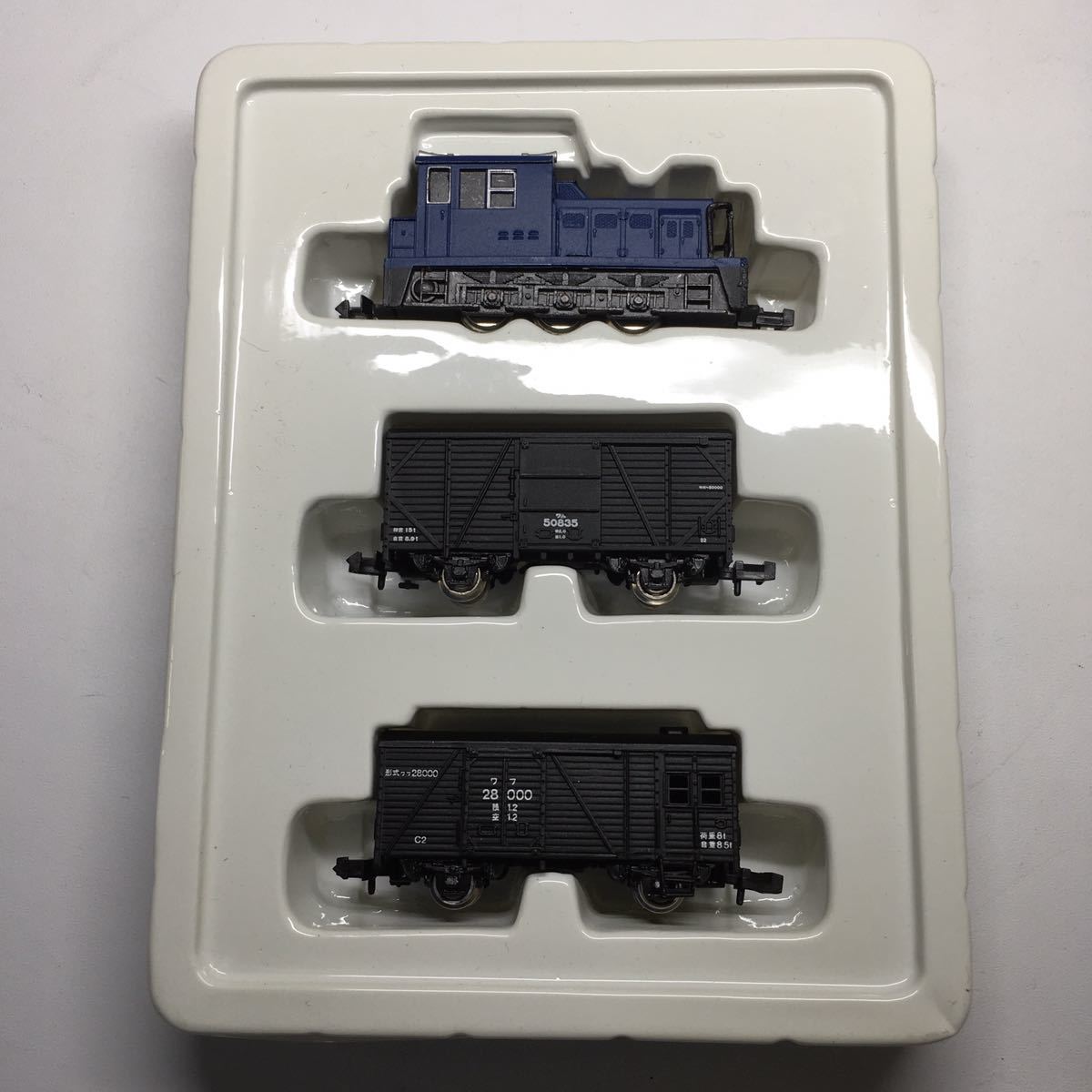 【美品】カワイ KAWAI N GAUGE SERIES Nゲージシリーズ 6400 Cタイプディーゼル機関車 ブルー3両セット鉄道模型 【IK-00500】_画像2