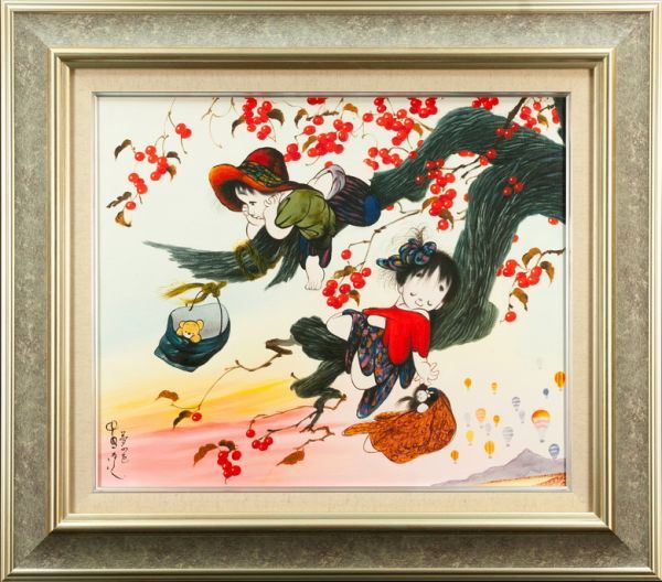 ○中島潔○油絵 手描き《夢の色》表サイン 裏サイン 夕張美術館 ○中島潔○油絵 手描き《夢の色》表サイン 裏サイン 夕張美術館